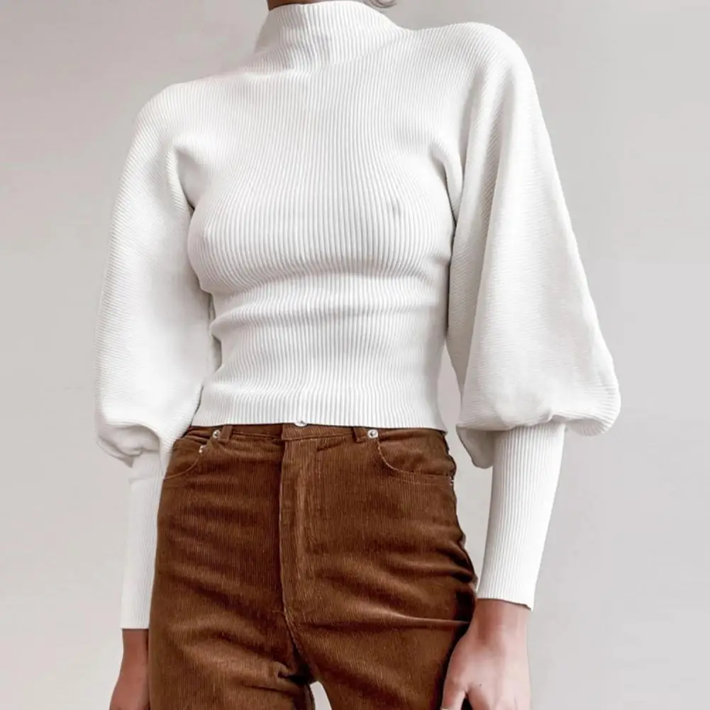 Sweaters Autumn Women Solid Color Sweater Turtle Neck Long Puff Sleeve Knitted Pullover pull femme
Sweaters Autumn Women Solid Color Sweater Turtle Neck Long Puff Sleeve Knitted Pullover pull femme