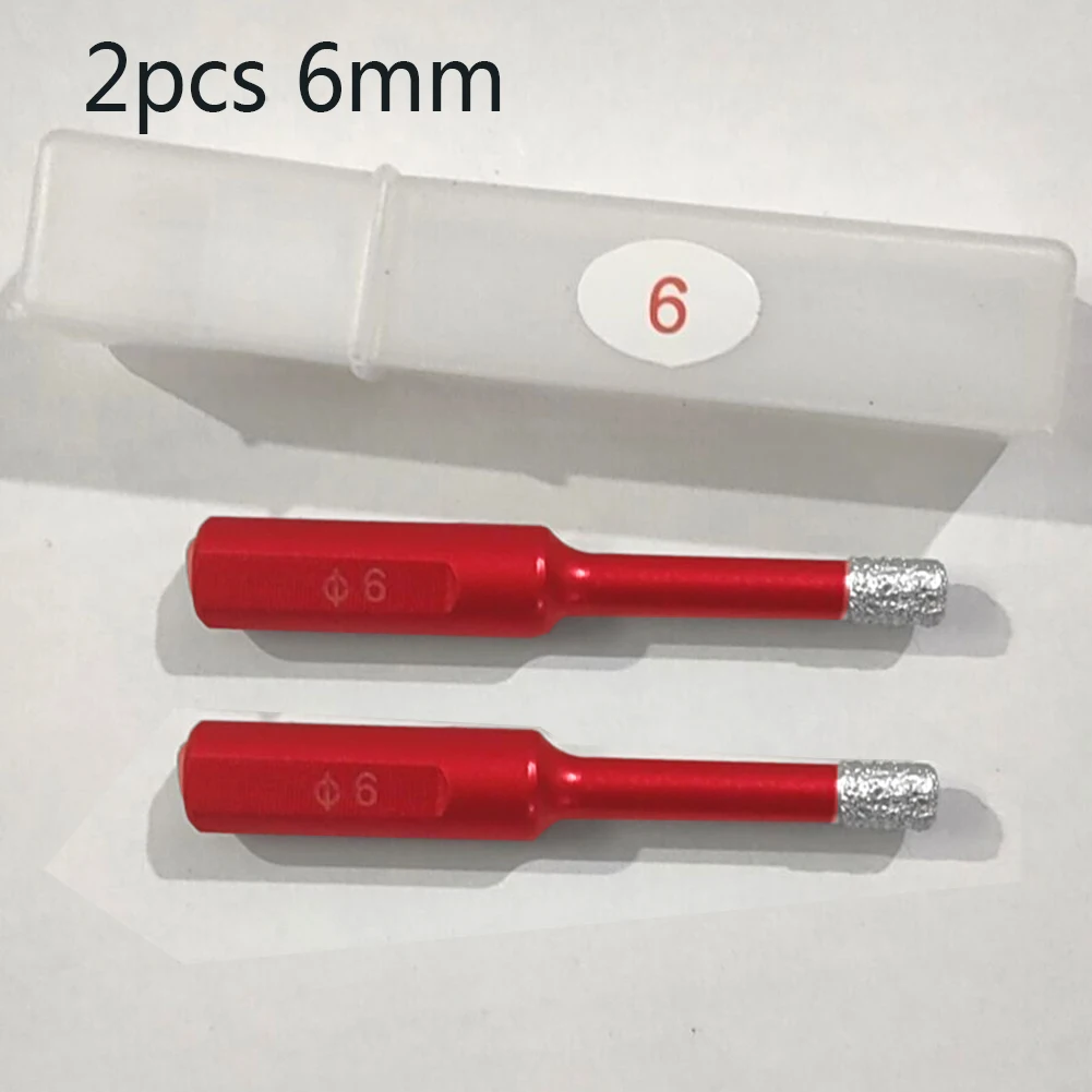 2pcs Drill Bits 6mm For Granite Marble Porcelain Strong Wear Resistance, Fast And Efficient For Drilling Granite Marble Masonry
2pcs Drill Bits 6mm For Granite Marble Porcelain Strong Wear Resistance, Fast And Efficient For Drilling Granite Marble Masonry