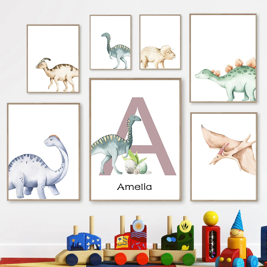 Cartoon Dinosaur Triceratops Custom Name Nursery Wall Art Canvas Painting Nordic Poster And Prints Wall Pictures Kids Room Decor
Cartoon Dinosaur Triceratops Custom Name Nursery Wall Art Canvas Painting Nordic Poster And Prints Wall Pictures Kids Room Decor