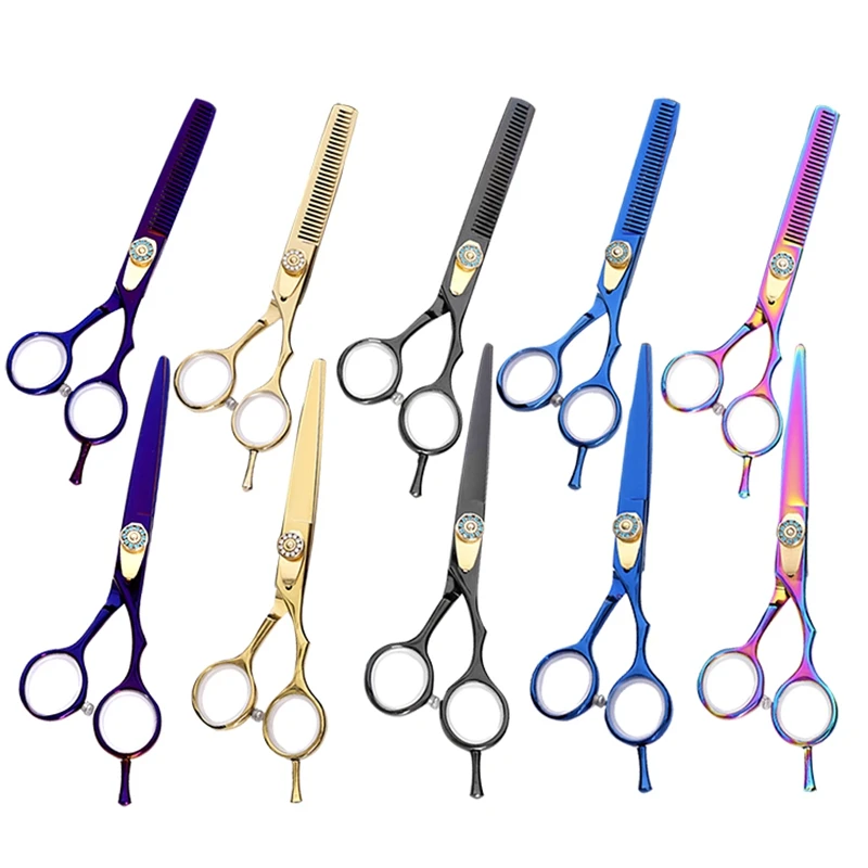 Multicolor Hair Cutting Scissors 6" Japanese Steel Hair Scissors Thinning Shears Barber Scissors
Multicolor Hair Cutting Scissors 6" Japanese Steel Hair Scissors Thinning Shears Barber Scissors