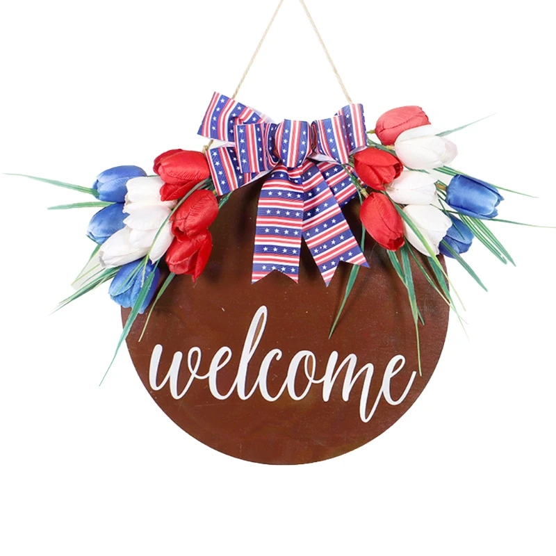 Welcoming Sign Patriotic Independence Day Premium Wreath for Home Decoration and Front Door Decor, 15.74x15.74inches
Welcoming Sign Patriotic Independence Day Premium Wreath for Home Decoration and Front Door Decor, 15.74x15.74inches