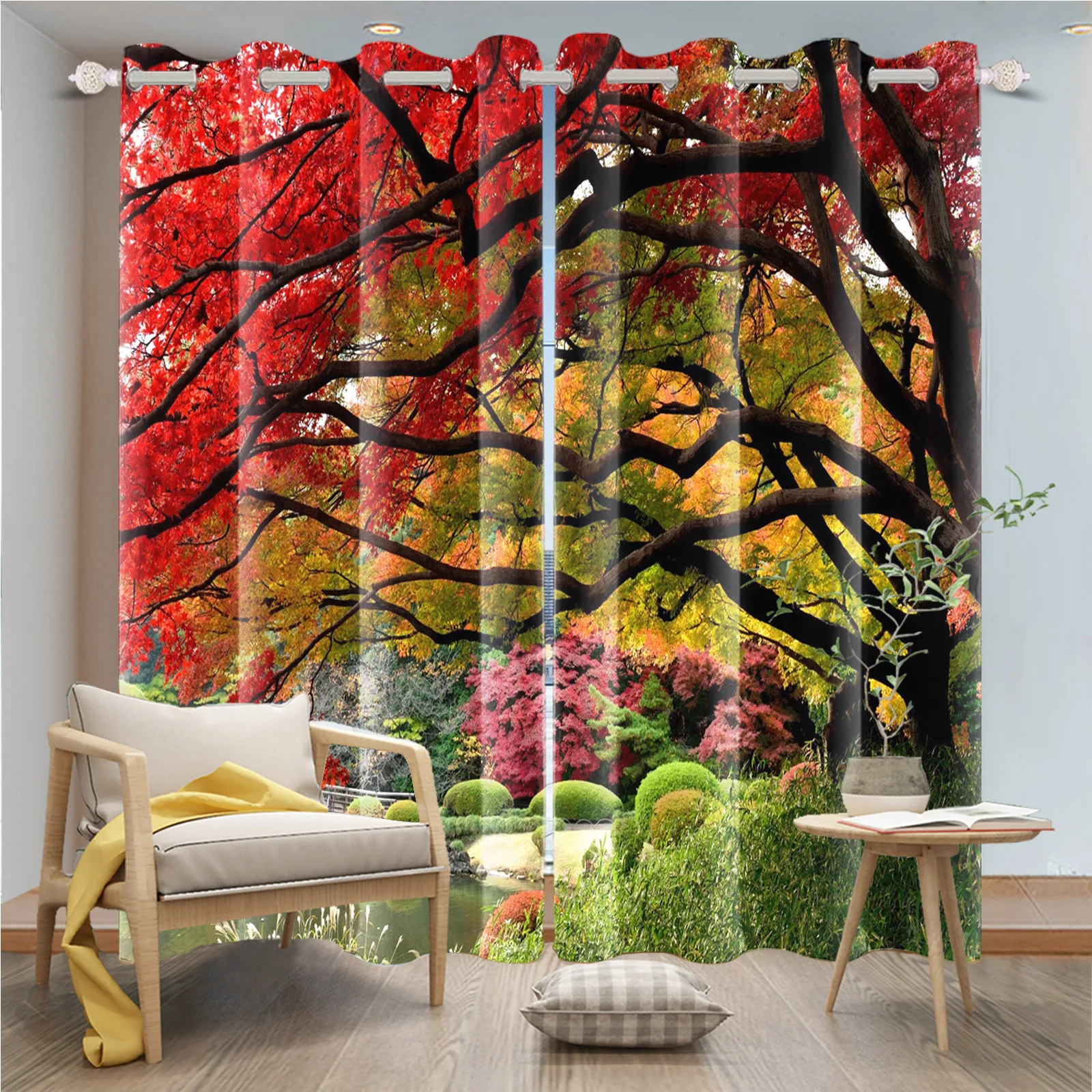 High Quality Modern Living Room Green Natrual Tree Lake Park Scenic Home Curtains In The Living Room and Bedroom of Young People
High Quality Modern Living Room Green Natrual Tree Lake Park Scenic Home Curtains In The Living Room and Bedroom of Young People