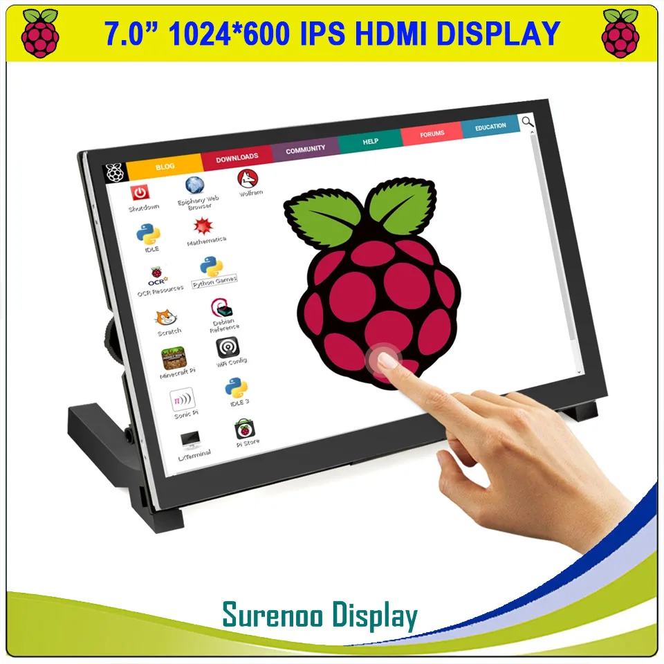 7 0 дюймовый 1024*600 HDMI совместимый IPS TFT ЖК модуль дисплей экран монитора USB емкостная