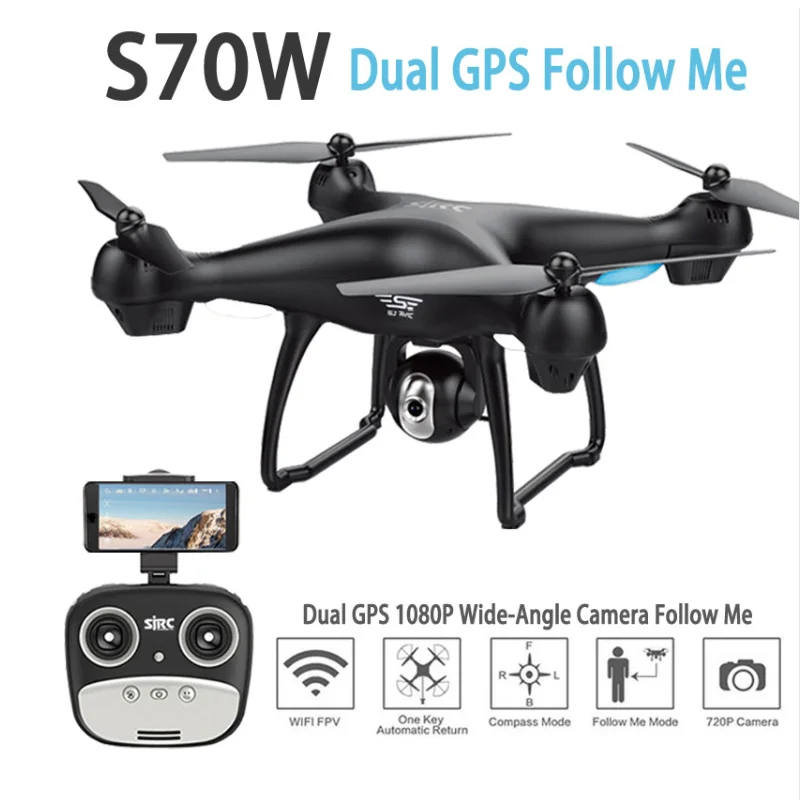 SJ/RC S70W 2.4GHz Selfie RC Drone With Camera HD 1080P Wifi FPV Altitude Hold G-sensor Follow Me Mode GPS Drone RC Quadcopter
SJ/RC S70W 2.4GHz Selfie RC Drone With Camera HD 1080P Wifi FPV Altitude Hold G-sensor Follow Me Mode GPS Drone RC Quadcopter