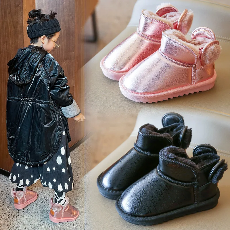 2021 Girls Snow Boots Solid Black New Winter Boys Snow Boots Round-toe Waterproof Kids Fashion Korean Style Children Short Boots
2021 Girls Snow Boots Solid Black New Winter Boys Snow Boots Round-toe Waterproof Kids Fashion Korean Style Children Short Boots