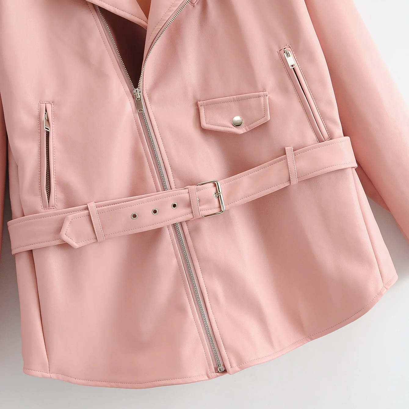 Leather jacket women winter coat vintage loose jacket black leather jacket sashes long coat korean leather tops pink outerwear 
Leather jacket women winter coat vintage loose jacket black leather jacket sashes long coat korean leather tops pink outerwear