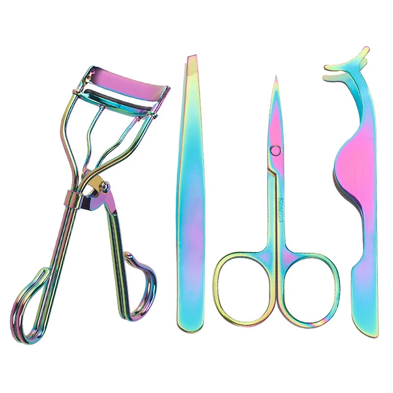 4PCS Rose Gold Eyelashes Stainless Steel Makeup Set Eyelash Curler Eyebrow Tweezers Scissors False Eyelash Applicator
4PCS Rose Gold Eyelashes Stainless Steel Makeup Set Eyelash Curler Eyebrow Tweezers Scissors False Eyelash Applicator