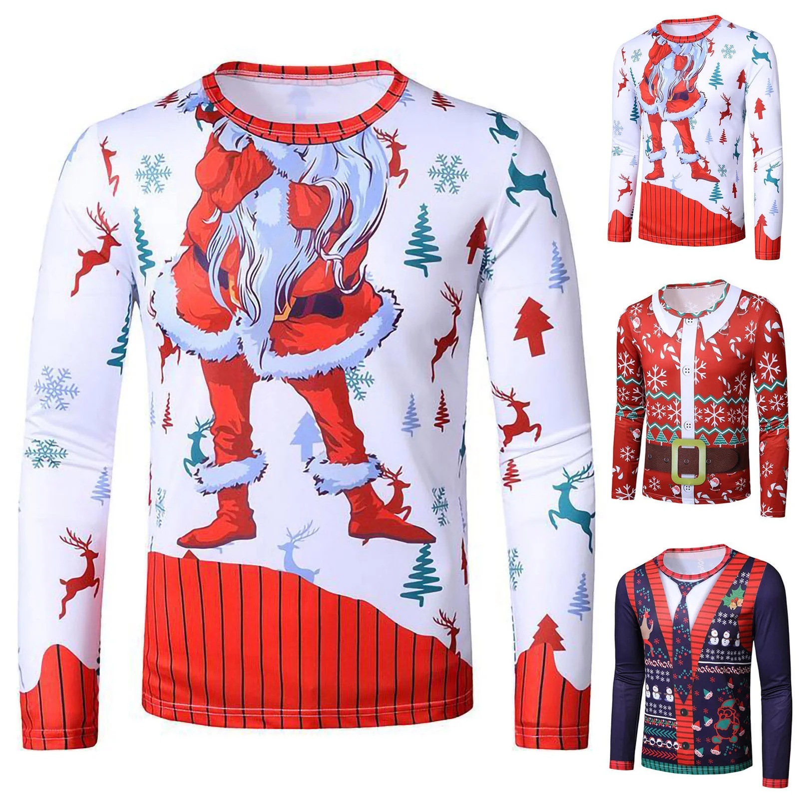 2022 ugly Christmas t men's shirt/women's holiday dad in the funny female unisex pullover pulling on noel tops winter clothes
2022 ugly Christmas t men's shirt/women's holiday dad in the funny female unisex pullover pulling on noel tops winter clothes