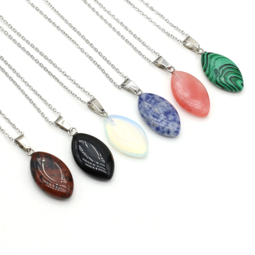 Natural Stone Horse Eye Shape Pendant Green Aventurine Agate Necklace for Men Women Charm Jewelry Gifts 13x28mm
Natural Stone Horse Eye Shape Pendant Green Aventurine Agate Necklace for Men Women Charm Jewelry Gifts 13x28mm