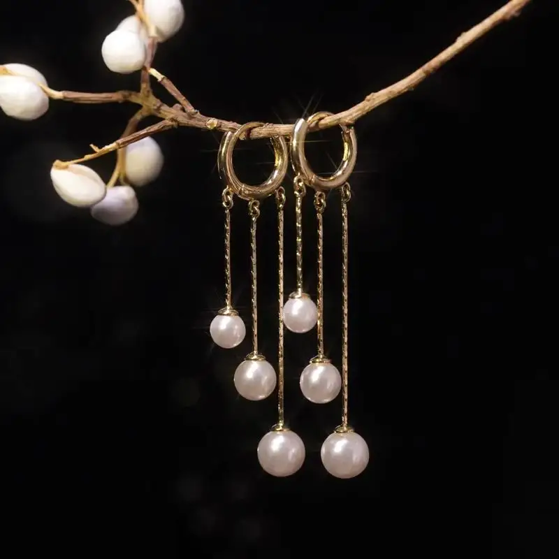 Creative Pearl Tassel Earrings Women Personality Long Earring Korean Style New Fashion Jewelry Wholesale
Creative Pearl Tassel Earrings Women Personality Long Earring Korean Style New Fashion Jewelry Wholesale