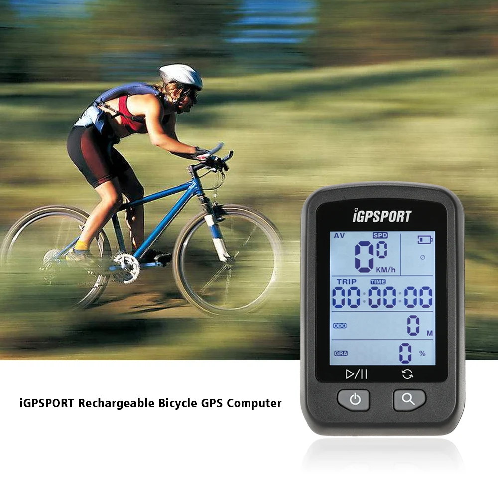 iGPSPORT Rechargeable IPX6 Waterproof Auto Backlight Screen Bike Cycling Cycle Bicycle GPS Computer Odometer with Mount
iGPSPORT Rechargeable IPX6 Waterproof Auto Backlight Screen Bike Cycling Cycle Bicycle GPS Computer Odometer with Mount