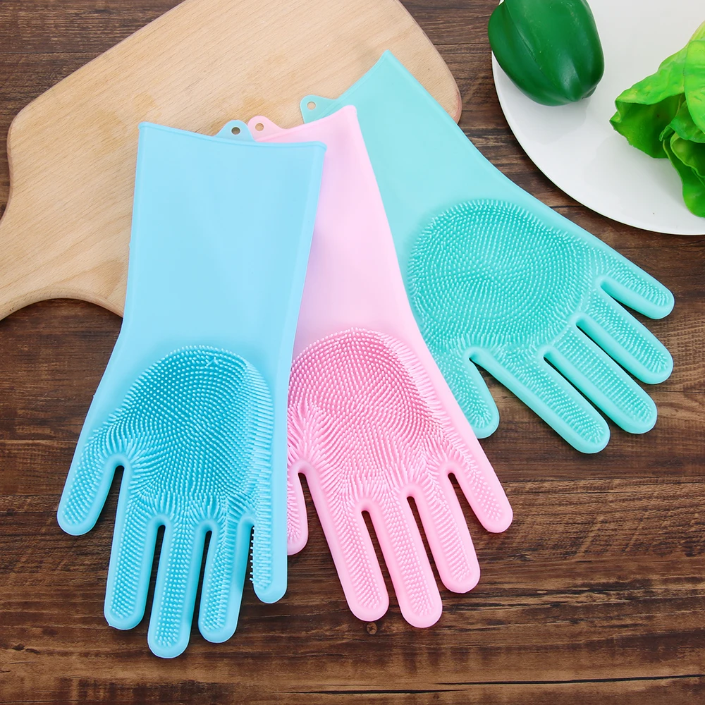 1Pair New Magic Silicone Dish Washing Glove Home Cleaning Gloves Brush Hand Protection Gloves High Quality Kitchen Cleaning Tool 
1Pair New Magic Silicone Dish Washing Glove Home Cleaning Gloves Brush Hand Protection Gloves High Quality Kitchen Cleaning Tool