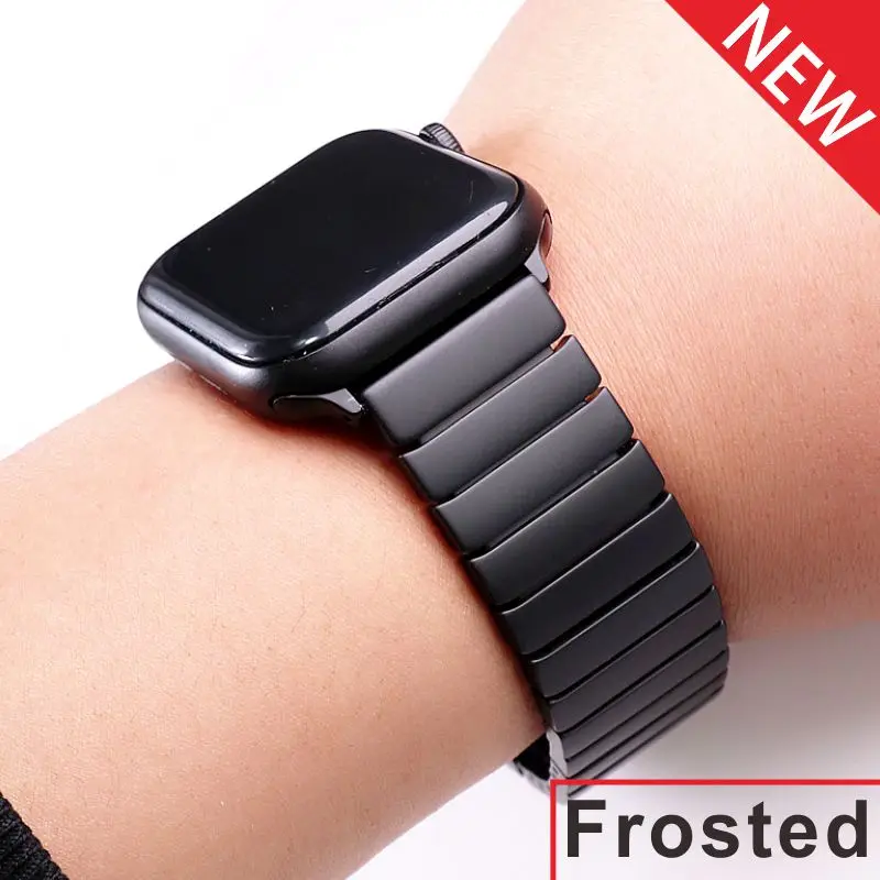 

For Apple Watch 38 40 42 44mm smooth frosted black and white ceramic strap bracelet wristband iwatch series1 2 3 4 5 watch band