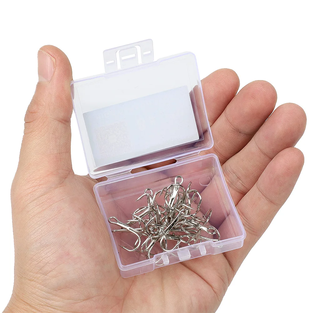 20pcs/ Set Treble Fishing Hooks Carbon Steel Barbed Fishhooks Super Sharp Triple Hooks Sea Tackle Accessories with Box
20pcs/ Set Treble Fishing Hooks Carbon Steel Barbed Fishhooks Super Sharp Triple Hooks Sea Tackle Accessories with Box