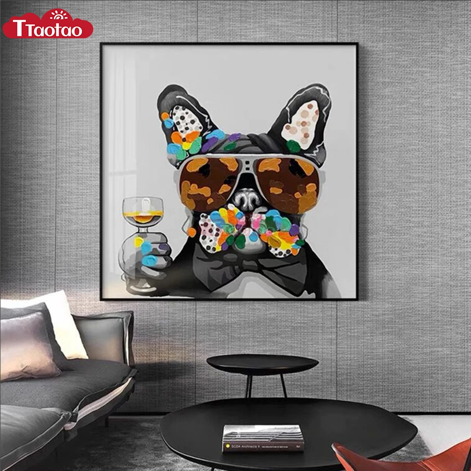 Full Square Round Diamond Painting Punk Dog 5D Embroidery Rhinestone Cross Stitch Mosaic Modern Handmade Home Wall Decoration 
Full Square Round Diamond Painting Punk Dog 5D Embroidery Rhinestone Cross Stitch Mosaic Modern Handmade Home Wall Decoration
