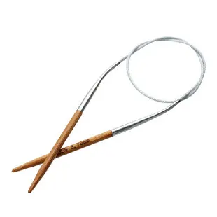 5mm/3.75mm Natural Bamboo Fixed Circular Knitting Needles Silver Color Stainless Steel Tube Crafts Crochet Hooks 41cm long,1PC
5mm/3.75mm Natural Bamboo Fixed Circular Knitting Needles Silver Color Stainless Steel Tube Crafts Crochet Hooks 41cm long,1PC