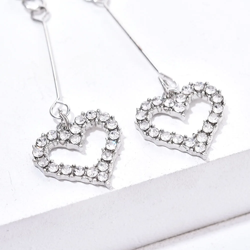 2021 New Heart-shaped Long Pendant Earrings Quality Drop Earrings Girls Women Birthday Gifts Bride Wedding Cute Jewelry
2021 New Heart-shaped Long Pendant Earrings Quality Drop Earrings Girls Women Birthday Gifts Bride Wedding Cute Jewelry