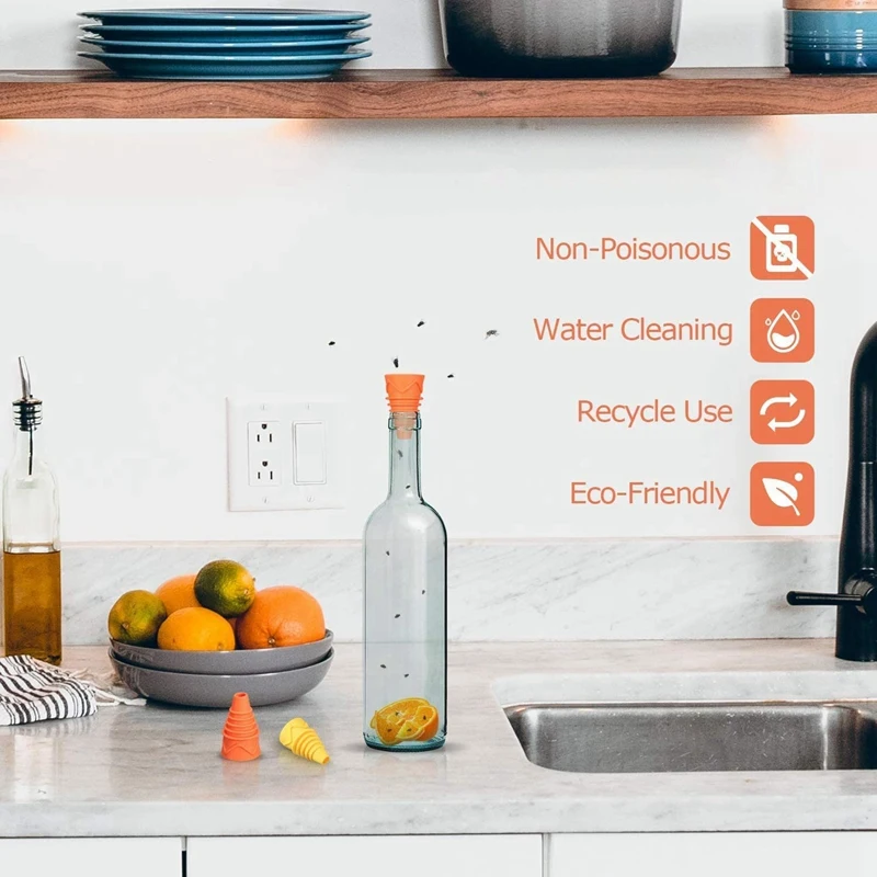 Fly Traps Reusable Bottle Top Traps Outdoor Disposable Traps for House Kitchen Restaurant for White Flies,Mosquito
Fly Traps Reusable Bottle Top Traps Outdoor Disposable Traps for House Kitchen Restaurant for White Flies,Mosquito