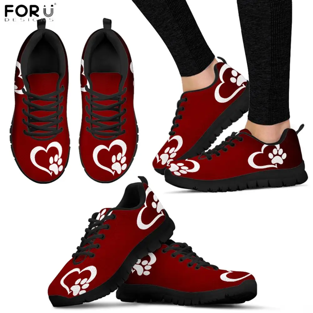 Женские кроссовки на плоской подошве FORUDESIGNS, красные градиентные туфли с принтом в виде лап и сердец, повседневная обувь для весны и осени
Женские кроссовки на плоской подошве FORUDESIGNS, красные градиентные туфли с принтом в виде лап и сердец, повседневная обувь для весны и осени