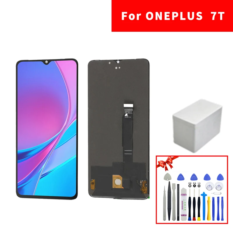LCD for ONEPLUS 7T LCD display 6.55 inch High quality HD brand new screen assembly with Disassembly tools
LCD for ONEPLUS 7T LCD display 6.55 inch High quality HD brand new screen assembly with Disassembly tools
