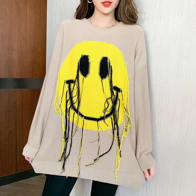 Mori Sweater Women's Autumn and Winter 2020 New Lazy Wind Loose Casual Round Neck Pullover Smiling Face Long Sleeve Knitted Top
Mori Sweater Women's Autumn and Winter 2020 New Lazy Wind Loose Casual Round Neck Pullover Smiling Face Long Sleeve Knitted Top