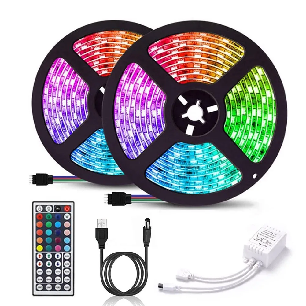 USB LED Strip Lights 4/5/10/20M Flexible Ribbon Waterproof RGB Lighting Tape TV Desktop Screen Backlight Remote Control
USB LED Strip Lights 4/5/10/20M Flexible Ribbon Waterproof RGB Lighting Tape TV Desktop Screen Backlight Remote Control