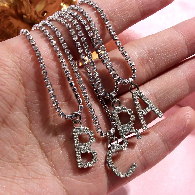 Cender Charm Silver Color Initials Crystal Choker Necklace Female Luxury Rhinestone Necklace Statement Geometric Fashion Jewelry 
Cender Charm Silver Color Initials Crystal Choker Necklace Female Luxury Rhinestone Necklace Statement Geometric Fashion Jewelry