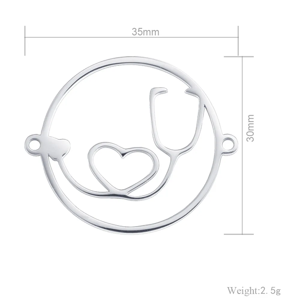 50pc 30*35 Mirror polished stainless steel DIY small pendant jewelry hollowed out love stethoscope bracelet necklace accessories
50pc 30*35 Mirror polished stainless steel DIY small pendant jewelry hollowed out love stethoscope bracelet necklace accessories
