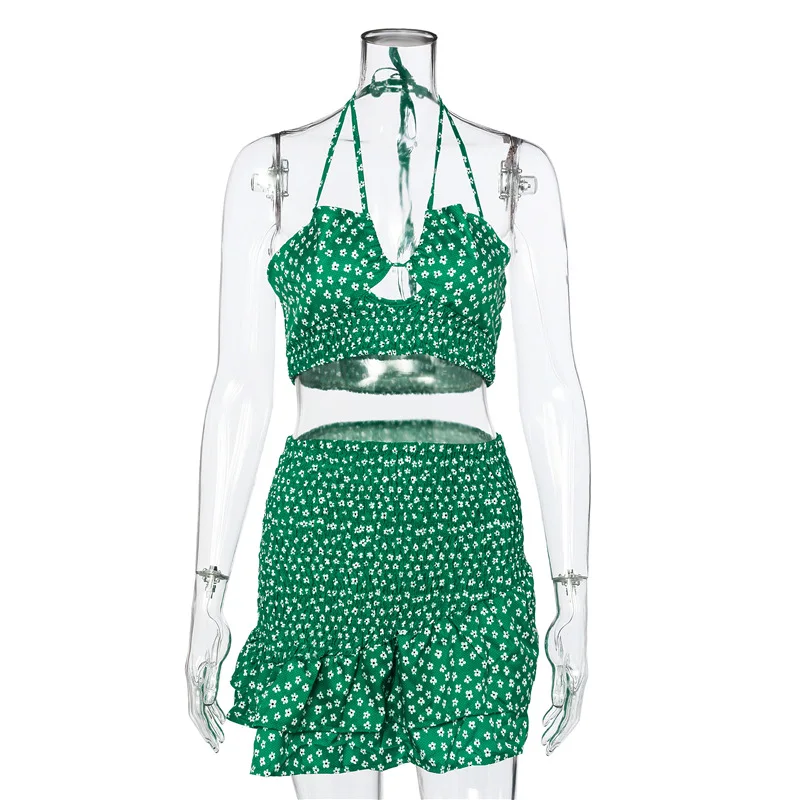 Green Sexy and Mini Bodycon Skirt Ruffles Party Outfit Club Two Piece Sets Bandage Crop Top Elastic Waist Drawstring Skirt
Green Sexy and Mini Bodycon Skirt Ruffles Party Outfit Club Two Piece Sets Bandage Crop Top Elastic Waist Drawstring Skirt