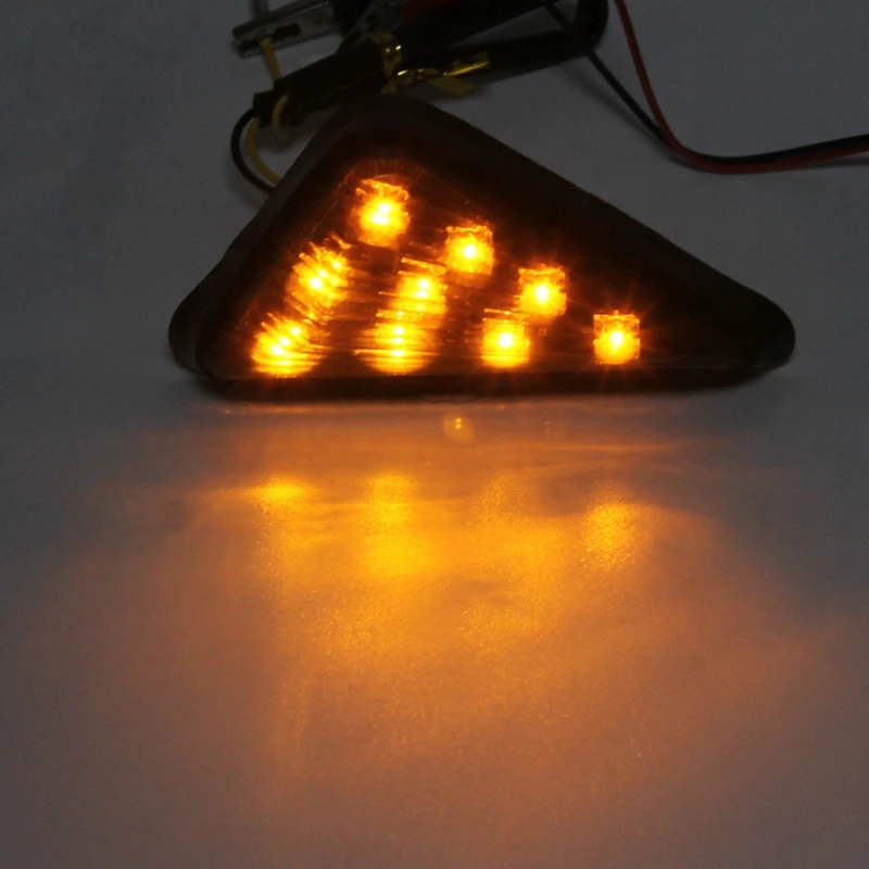 1 Pair Triangle Flush Motorcycle Turn Signal Blinkers Indicator Light 9 LED Smoke Lens
1 Pair Triangle Flush Motorcycle Turn Signal Blinkers Indicator Light 9 LED Smoke Lens