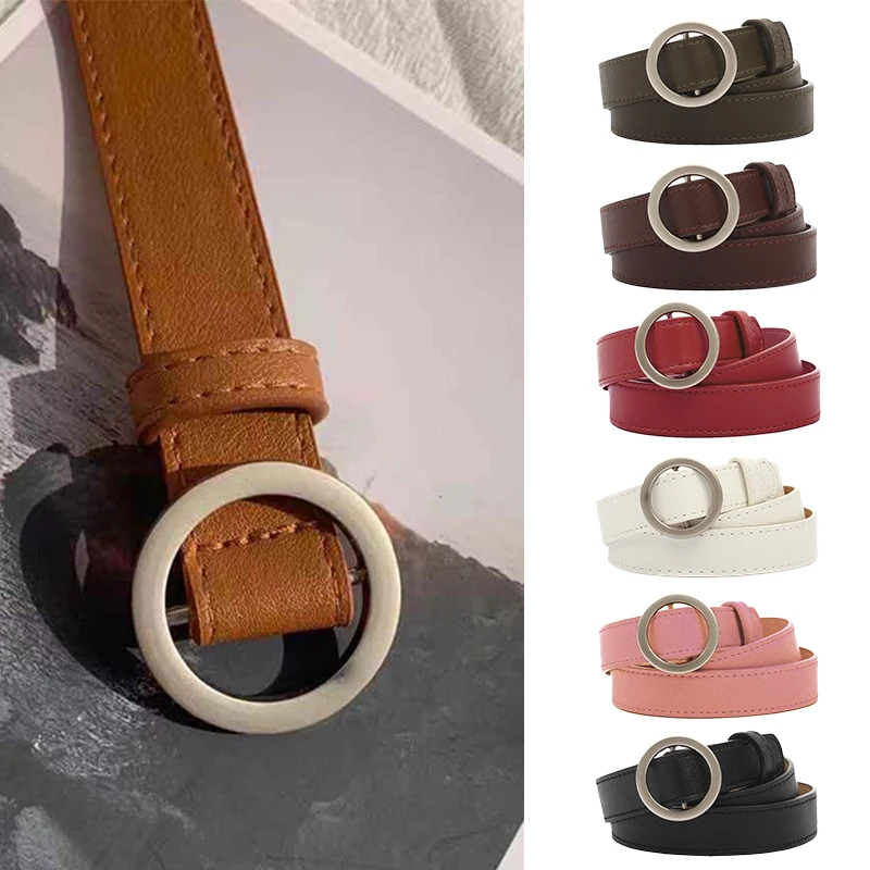 Simple Women Belt O-Ring Buckle Waist Strap Wild Belts For Women Circle Buckle Belt Adjustable Waistband Slide Belts for Jeans
Simple Women Belt O-Ring Buckle Waist Strap Wild Belts For Women Circle Buckle Belt Adjustable Waistband Slide Belts for Jeans
