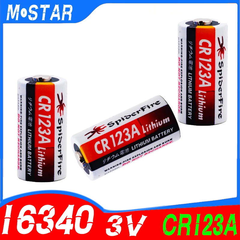 Литиевая батарея CR123 CR 123A CR17345 16340 cr123a 3В неперезаряжаемые батареи для камеры