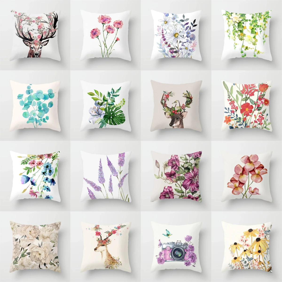 Nordic Floral Pillows Case Flowers Reindeer Lavender Print Simple White Cushions Case Livingroom Decor Christmas Throw Pillows
Nordic Floral Pillows Case Flowers Reindeer Lavender Print Simple White Cushions Case Livingroom Decor Christmas Throw Pillows