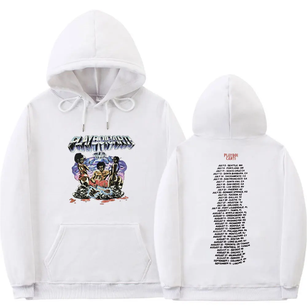 Awesome Hip Hop Oversized Playboi Carti Double Sided Print Hoodie 2pac Rap Hoodies Fashion Black White Letters Logo Sweatshirt
Awesome Hip Hop Oversized Playboi Carti Double Sided Print Hoodie 2pac Rap Hoodies Fashion Black White Letters Logo Sweatshirt