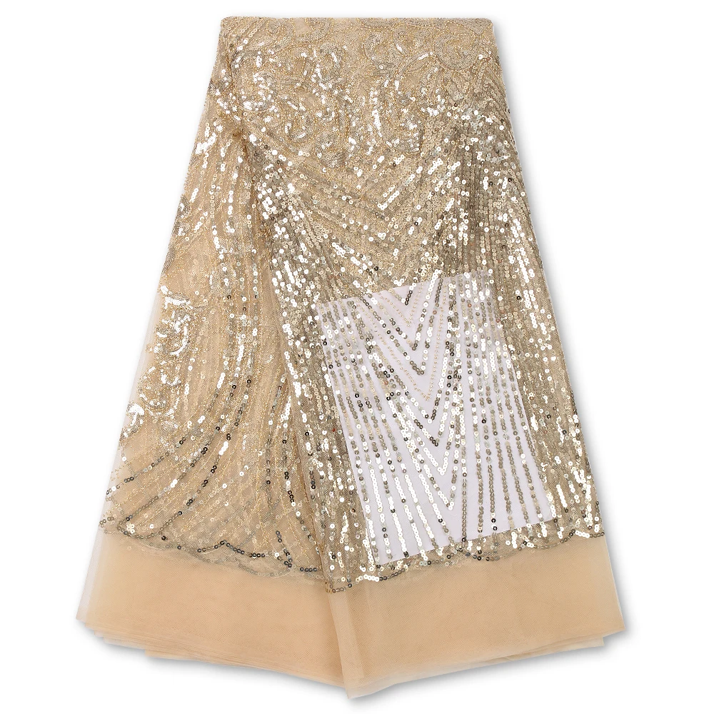 PGC Gold African Lace Fabric 2021 High Quality Sequins Lace Women Wedding Party Dress French Nigerian Lace Fabrics YA3947B-8
PGC Gold African Lace Fabric 2021 High Quality Sequins Lace Women Wedding Party Dress French Nigerian Lace Fabrics YA3947B-8