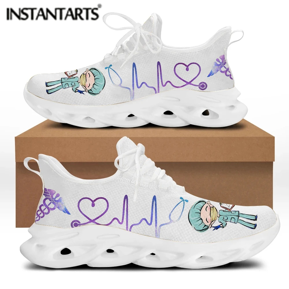 INSTANTARTS Cartoon Doctor Electrocardiogram Pattern Ladies Flat Shoes Breathable Lace up Platform Sneakers Soft Zapatillas 2021
INSTANTARTS Cartoon Doctor Electrocardiogram Pattern Ladies Flat Shoes Breathable Lace up Platform Sneakers Soft Zapatillas 2021