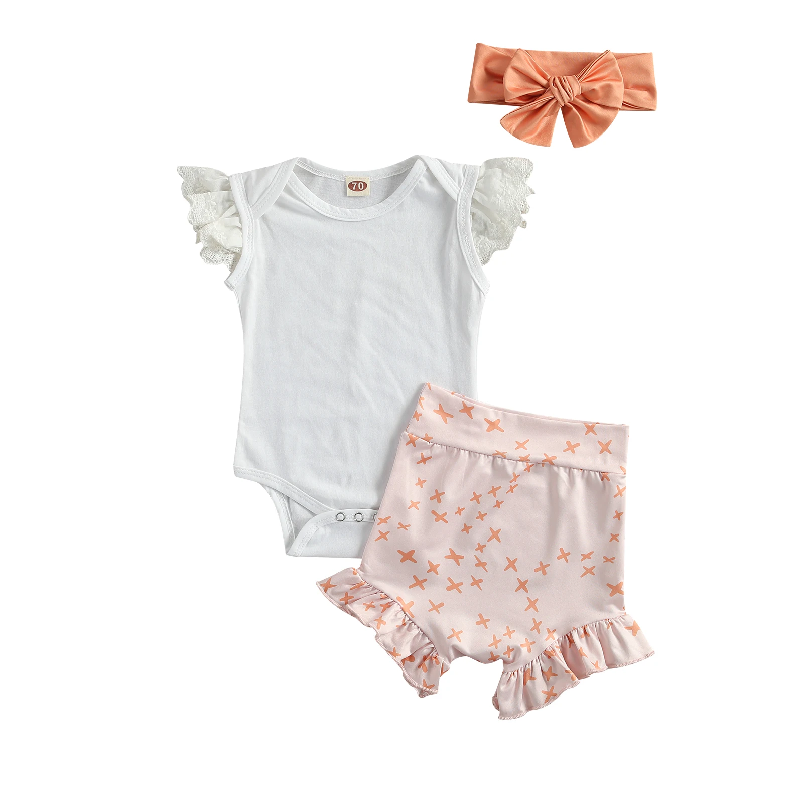 Baby Girl's Clothing Set Flying Sleeve Romper and Shorts and Headwear Three-piece Suit for Birthday Party
Baby Girl's Clothing Set Flying Sleeve Romper and Shorts and Headwear Three-piece Suit for Birthday Party