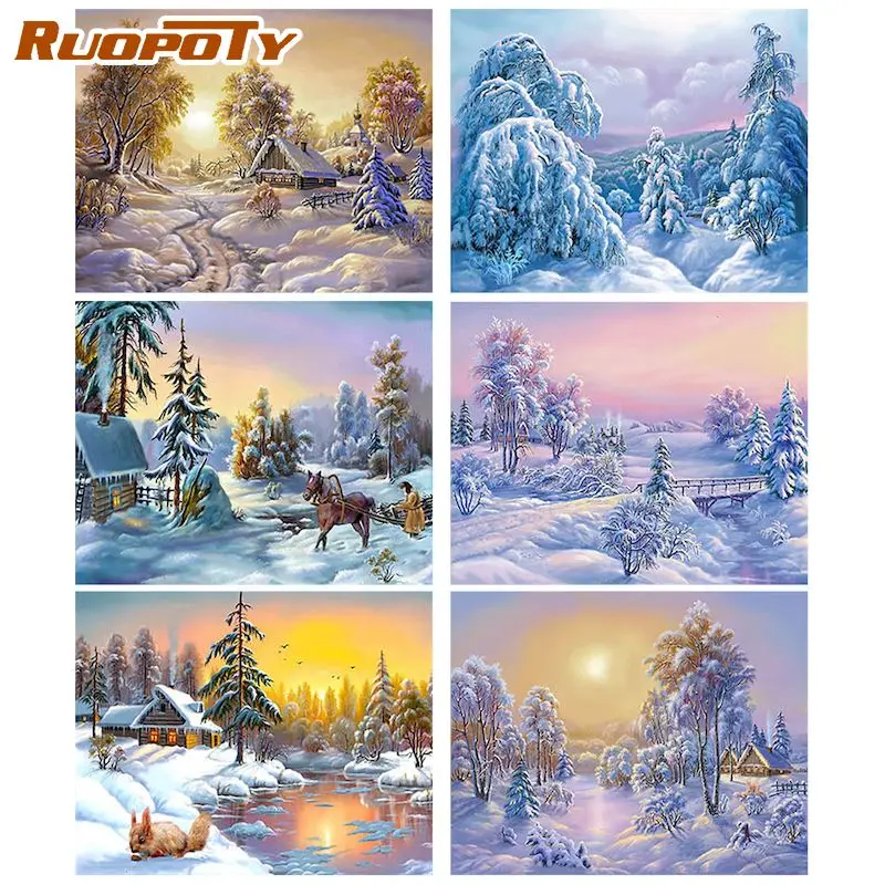 RUOPOTY DIY Painting By Numbers Snow landscape on canvas for child and adult Art Acrylic Paints by numbers Decor Kits 50*65cm Ze
RUOPOTY DIY Painting By Numbers Snow landscape on canvas for child and adult Art Acrylic Paints by numbers Decor Kits 50*65cm Ze