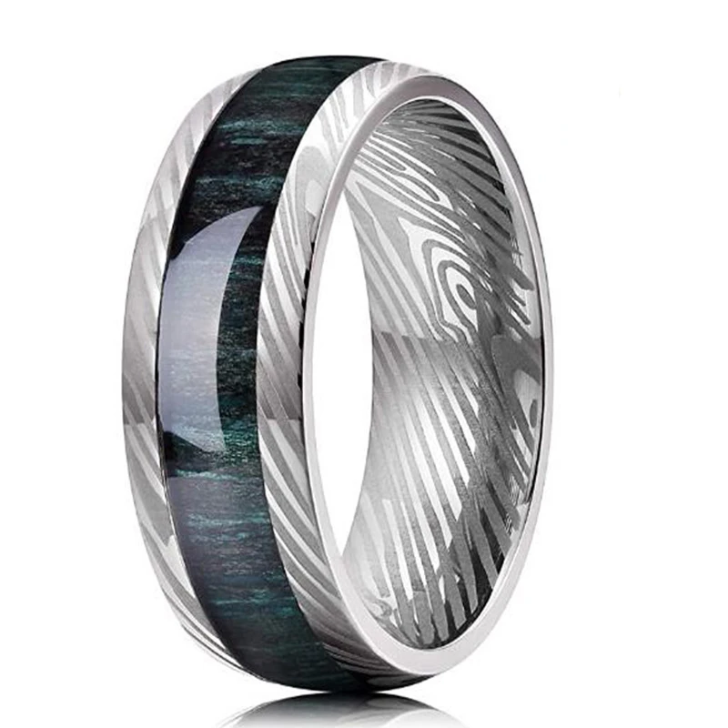 Original Titanium Ring Laser Damascus Grain For Men And Women Steel Green Finger Wedding Bands Valentine's Day Gift High Jewelry
Original Titanium Ring Laser Damascus Grain For Men And Women Steel Green Finger Wedding Bands Valentine's Day Gift High Jewelry
