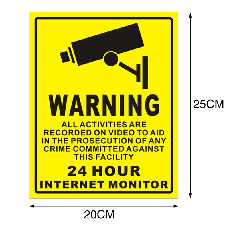 NEW Waterproof Sunscreen PVC Home CCTV Video Surveillance Security Camera Alarm Sticker Warning Decal Signs
NEW Waterproof Sunscreen PVC Home CCTV Video Surveillance Security Camera Alarm Sticker Warning Decal Signs
