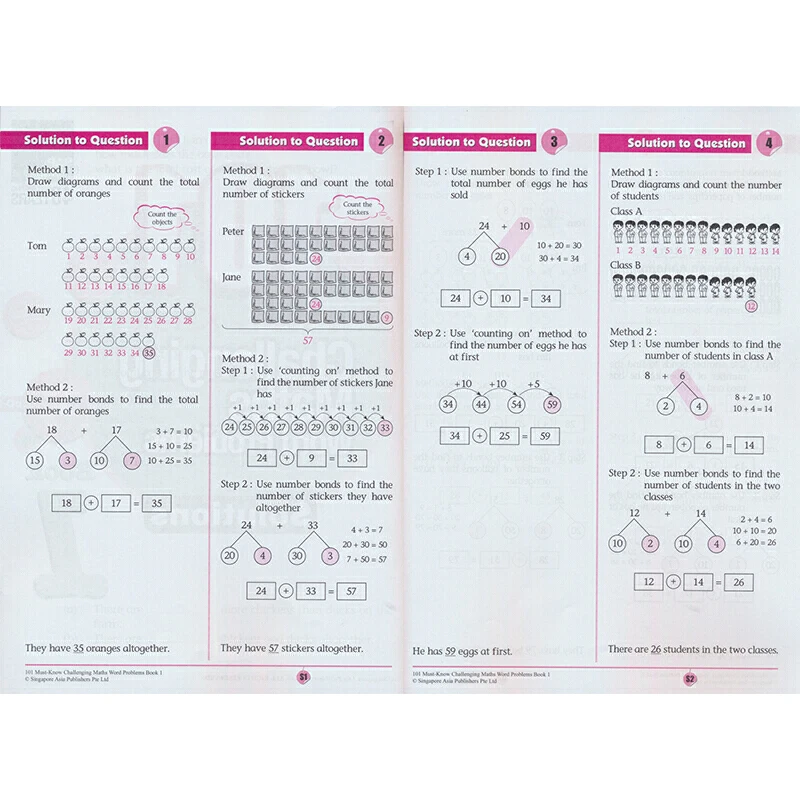 New 6 Books/Set SAP 101 Genuine Challenging Maths Word Problems Books Singapore Primary School Grade 1-6 Math Practice Book
New 6 Books/Set SAP 101 Genuine Challenging Maths Word Problems Books Singapore Primary School Grade 1-6 Math Practice Book
