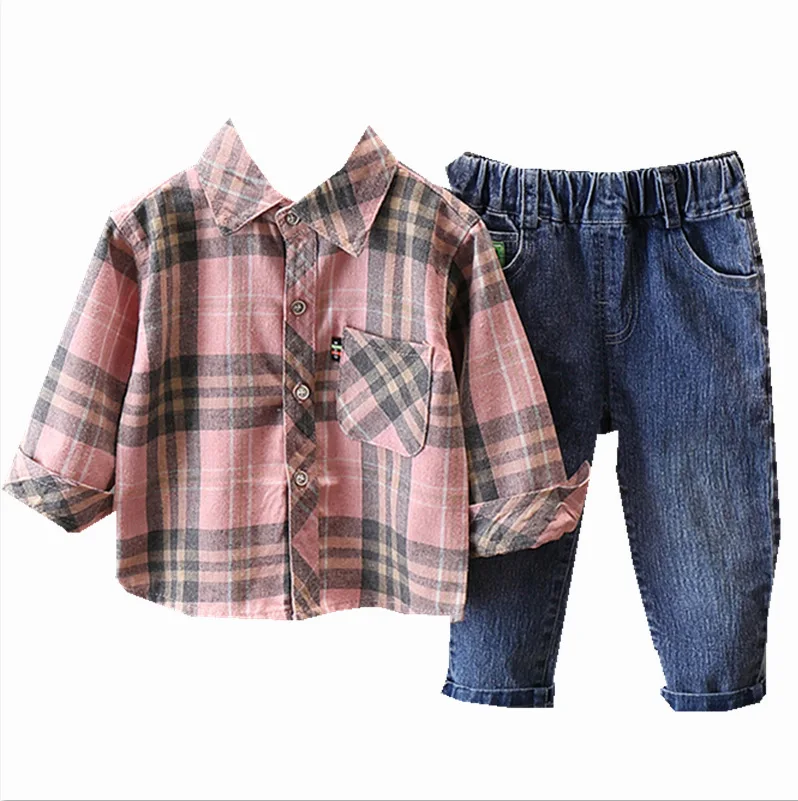 Children's clothing set 2020 new boy fashion suit handsome plaid shirt denim trousers two-piece suit toddler boy clothes
Children's clothing set 2020 new boy fashion suit handsome plaid shirt denim trousers two-piece suit toddler boy clothes