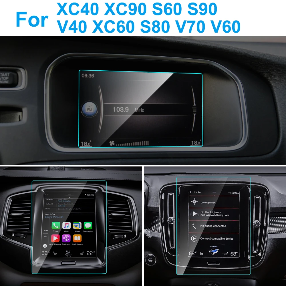 Автомобильная Защитная пленка для экрана GPS навигатора Volvo V40 XC60 V60 салона