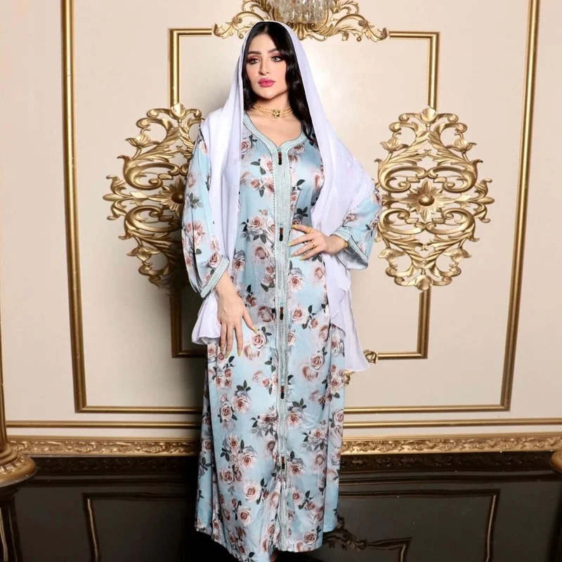 Hijab Dress for Women Southeast Asian Ethnic Print Abaya Muslim Dubai Turkey Arab Oman Morocco Caftan Jalabiya Eid 2022
Hijab Dress for Women Southeast Asian Ethnic Print Abaya Muslim Dubai Turkey Arab Oman Morocco Caftan Jalabiya Eid 2022