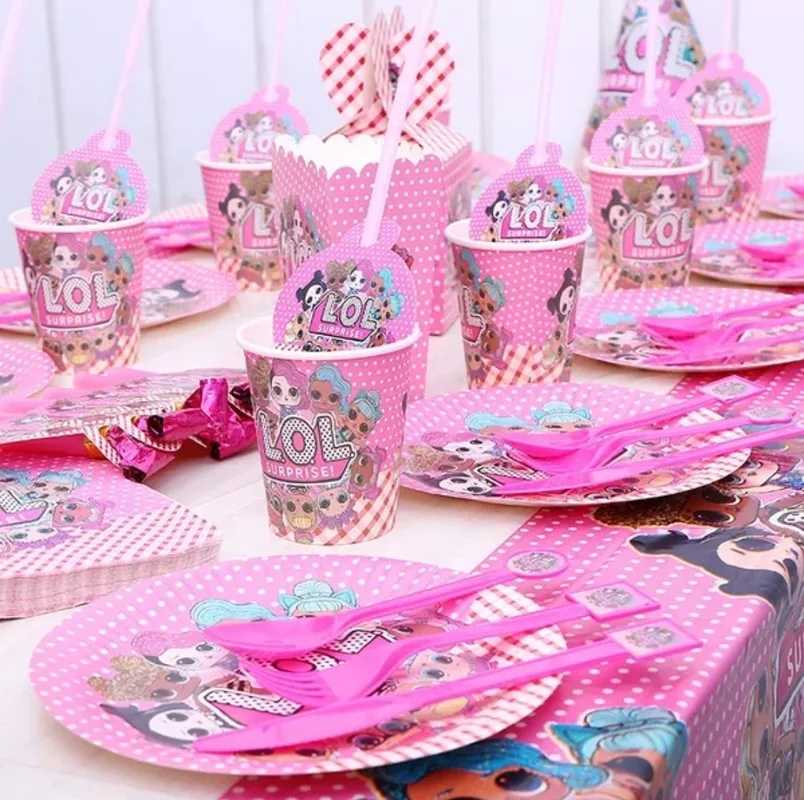 LOL Surprise dolls party theme set Children's birthday festival venue atmosphere decoration party supplies dish straws tableware
LOL Surprise dolls party theme set Children's birthday festival venue atmosphere decoration party supplies dish straws tableware