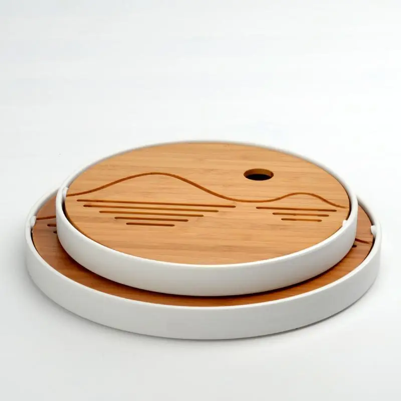 Japanese Round Tea Tray Drainage Storage Bamboo Tea Serving Tray Solid Wood Kungfu Bandejas De Cha Kitchen Accessories OF50CP
Japanese Round Tea Tray Drainage Storage Bamboo Tea Serving Tray Solid Wood Kungfu Bandejas De Cha Kitchen Accessories OF50CP