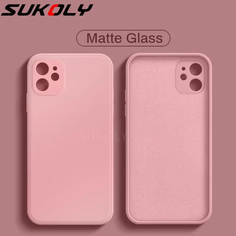 For iPhone 12 11 Pro Max 12 Mini X XS Max XR 8 7 Plus SE 2020 Matte Shockproof Tempered Glass Phone Case Liquid Silicone Cover
For iPhone 12 11 Pro Max 12 Mini X XS Max XR 8 7 Plus SE 2020 Matte Shockproof Tempered Glass Phone Case Liquid Silicone Cover
