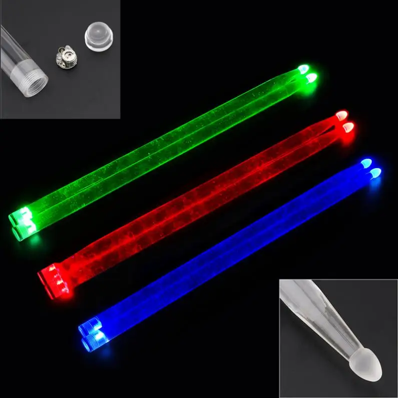 5A Acrylic Drum Stick Noctilucent Glow in The Dark Stage Performance Luminous Jazz Drumsticks Red Green Blue 3 Color Optional
5A Acrylic Drum Stick Noctilucent Glow in The Dark Stage Performance Luminous Jazz Drumsticks Red Green Blue 3 Color Optional