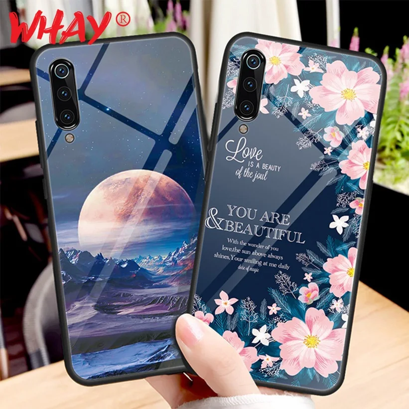 Стеклянный чехол для телефона Xiaomi Redmi 7a Note 7 K20 6 Pro 5 Plus Mi 9t 9 SE A3 A1 8 A2 Lite Mix 3 Pocophone f1