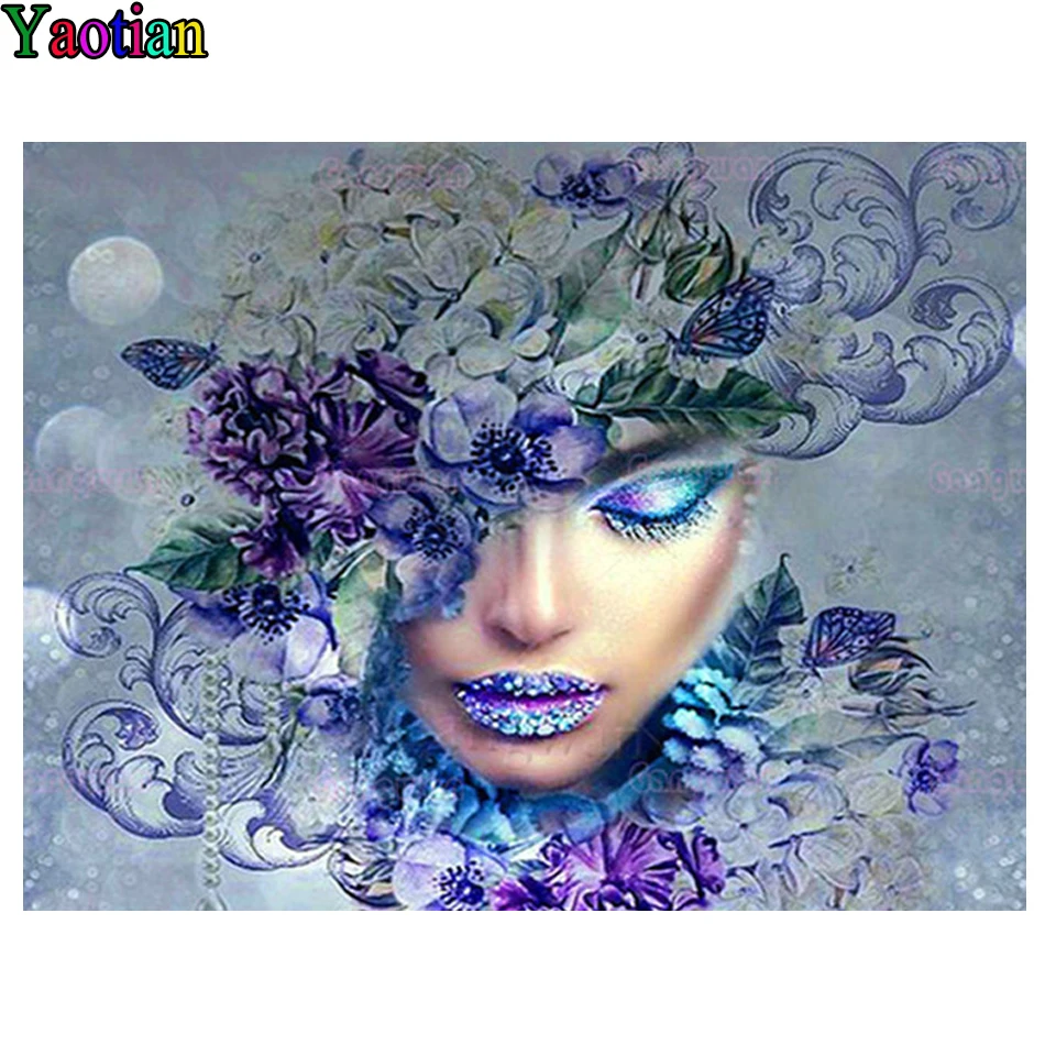 5D Diy Diamond Painting Butterfly Flower Woman Full Square Round Diamond Embroidery Mosaic Portrait Pictures Of Rhinestones Gift
5D Diy Diamond Painting Butterfly Flower Woman Full Square Round Diamond Embroidery Mosaic Portrait Pictures Of Rhinestones Gift